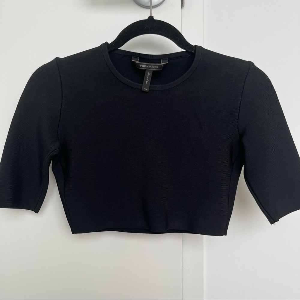 BCBG Short Sleeve Crop Top - XXS